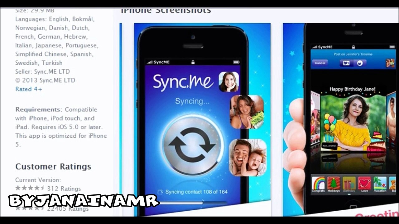 App/Aplicativo ♥ Sync.ME - Sync for Facebook