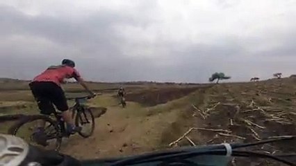 "Ja I'm okay, it's just my balls..." Watch until the end, epic crash in a pool of thick black mud. #lesothosky2018