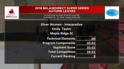 Silver Interpretive - 2018 belairdirect Super Series Autumn Leaves - Rink 1