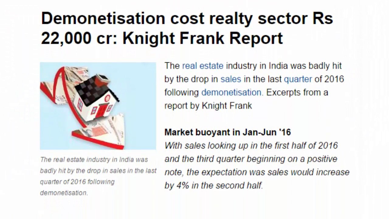 Indian Real Estate Loss 22000 Cr Knight Frank Report
