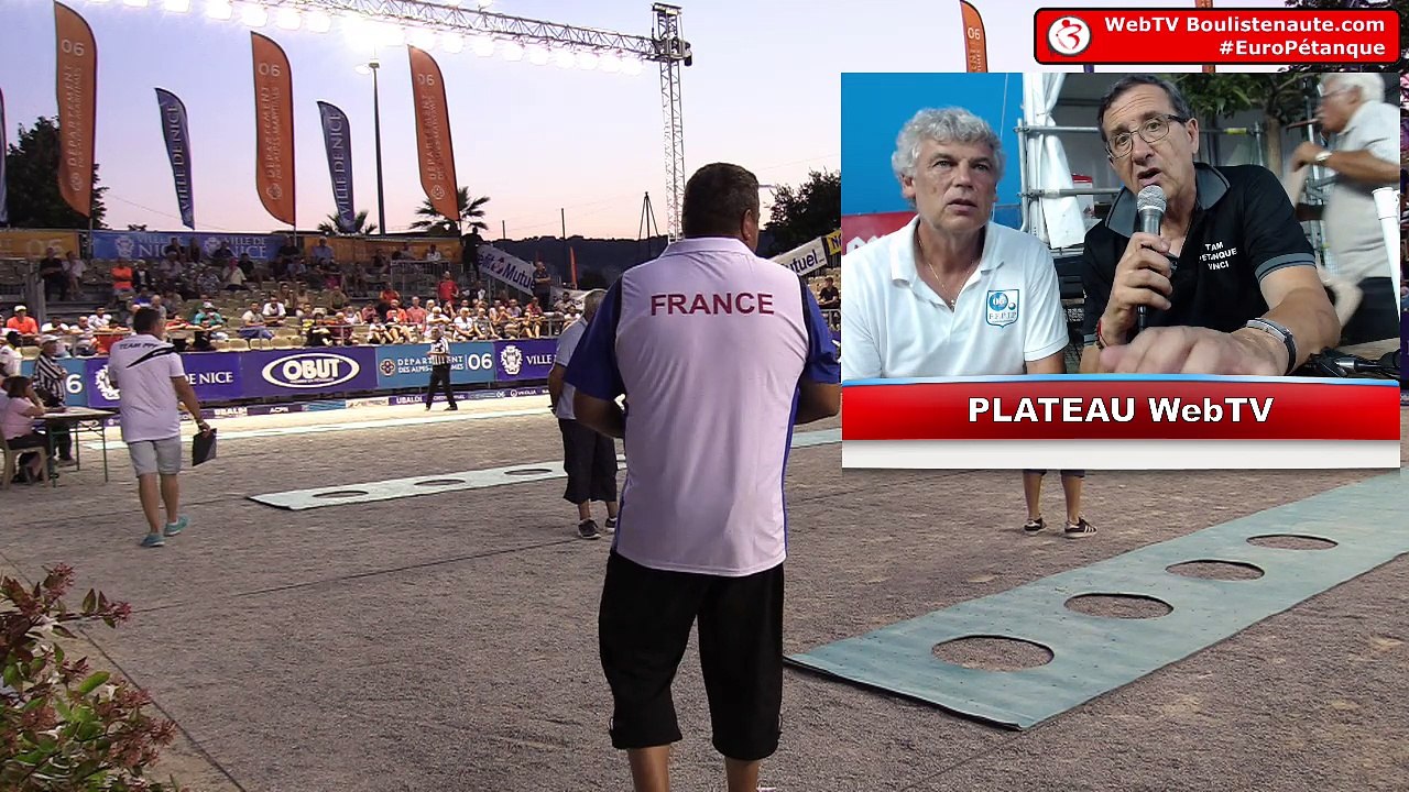 Europétanque des Alpes-Maritimes Huitième du tir de précision : QUINTAIS vs MEISS / LAHATRA vs LEROUX