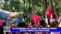AFP, nagbabala vs 'permit to campaign' modus ng NPA tuwing election period