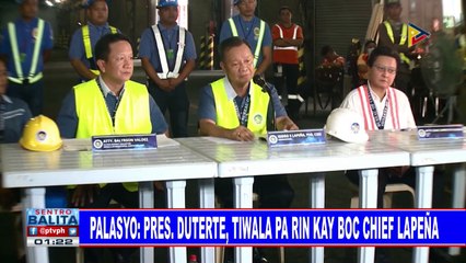 Palasyo: Pangulong Duterte, tiwala pa rin kay BOC Chief Lapeña