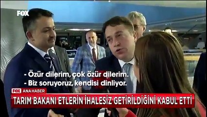 İhalesiz et getirdiğini itiraf eden Bakan, gazeteciye 'maskara' dedi