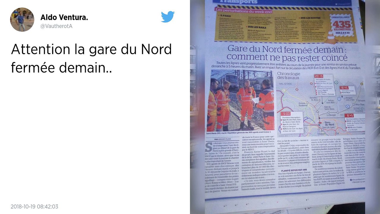 La gare du Nord fermera progressivement samedi pour des travaux de modernisation.