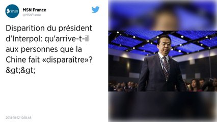 Patron chinois d’Interpol disparu. Sa femme dénonce la « persécution » de Pékin.