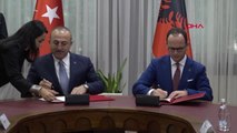 Dışişleri Bakanı Çavuşoğlu Arnavutluk Avrupa ve Dışişleri Bakanı Ditmir Bushati ile İmza Töreni ve...