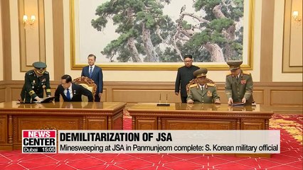 Minesweeping at JSA complete; more measures to be done to achieve demilitarization of JSA