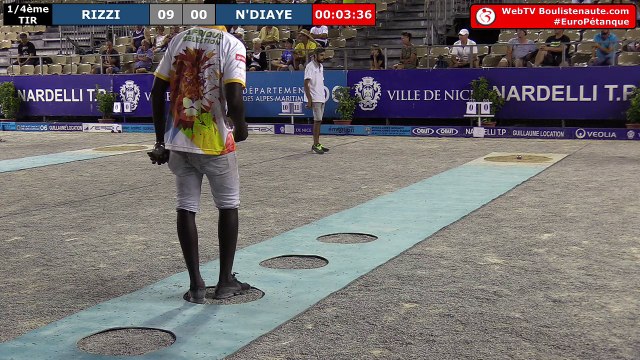 Europétanque des Alpes-Maritimes quart du tir de précision : RIZZI vs N'DIAYE & ESPAGNE vs TUNISIE