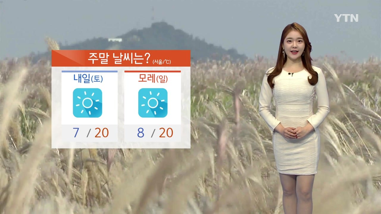 [날씨] 주말 쾌청한 가을 하늘...맑고 큰 일교차 / YTN