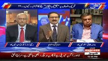 Heated Debate B_w Arif Nizami & Brig (R) Farooq Hameed