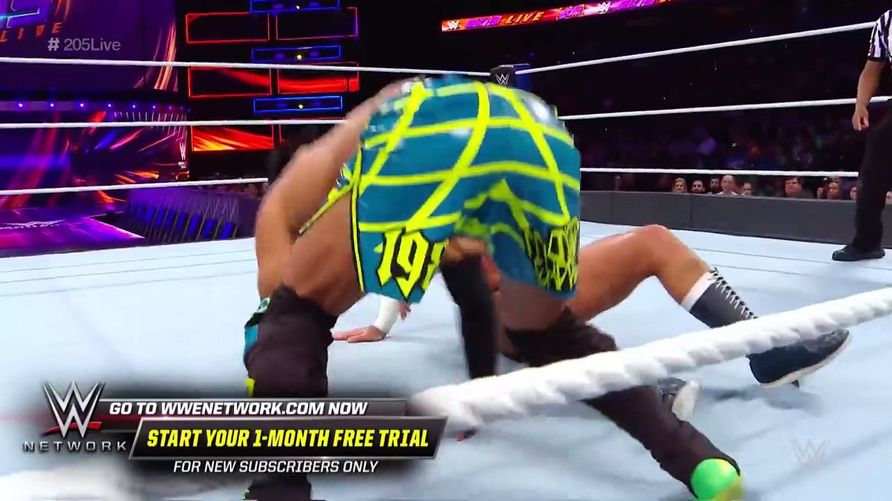 The Brian Kendrick strikes back against Drew Gulak and Jack Gallagher WWE 205 Live, Oct. 17, 2018