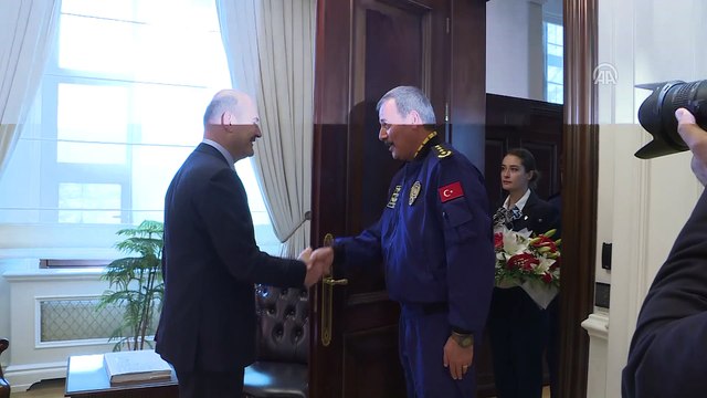 İçişleri Bakanı Soylu, EGM Havacılık Dairesi Başkanı Elmaştaşı'nı kabul etti - ANKARA