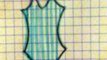 A righe incrocio One Pieces & Monokinis Blu Costume da Bagno disegno