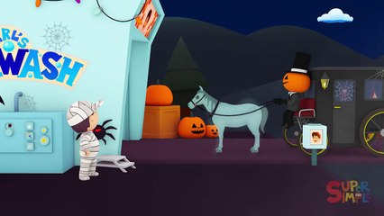 Jack's Creepy Carriage Gets Spookling Clean | Carl's Car Wash | Halloween Special