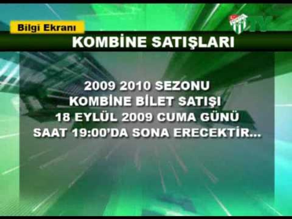 Kombine Bilet Satışı (15.09.2009)