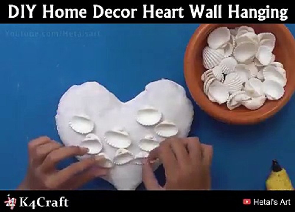 DIY Heart Wall Hanging - Home Decor Craft Idea via: Hetal's Art,
