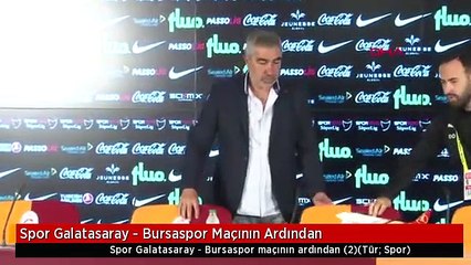 Spor Galatasaray - Bursaspor Maçının Ardından