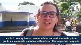 Esta maestra de Camoapa fue despedida por portar una camiseta con la bandera de Nicaragua. Las autoridades orteguistas del centro y el Mined la señalaron de hac