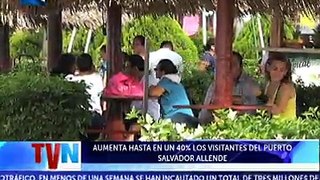 En el Puerto Salvador Allende de Managua, se registraron más de 16 mil visitantes, es decir, un 40 por ciento más de lo contabilizado la semana pasada.