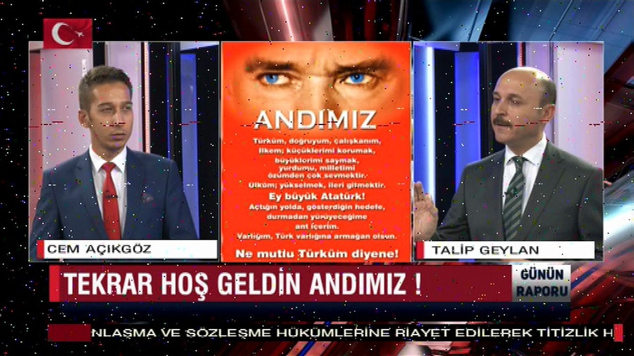 GÜNÜN RAPORU 19 EKİM 2018 KONUK-TALİP GEYLAN