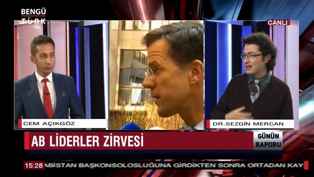 GÜNÜN RAPORU 19 EKİM 2018 KONUK-SEZGİN MERCAN