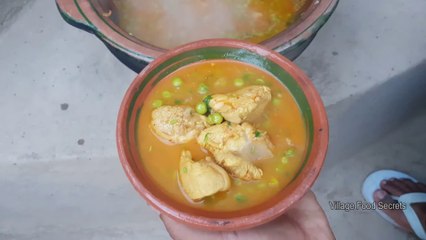 Matar Chicken Curry Recipe - Chicken and Peas Curry Recipe - Village Food Secrets