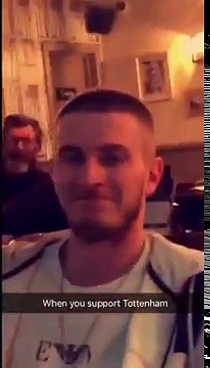 Spurs fan starts beefing in a pub