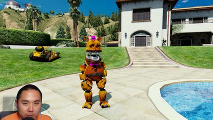 NIGHTMARE FRED BEAR GETS HIS FIRST PET DOG! (GTA 5 Mods For Kids FNAF RedHatter)