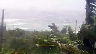 East coast of Dominica as TS Isaac affects the island.
