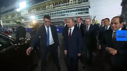 Watch- Putin powers Egyptian President around F1 circuit in latest manly pursuit