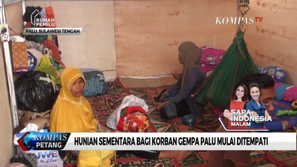 Hunian Sementara Korban Gempa Palu Mulai Ditempati