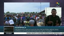 Caravana de migrantes centroamericanos pasa frontera de México