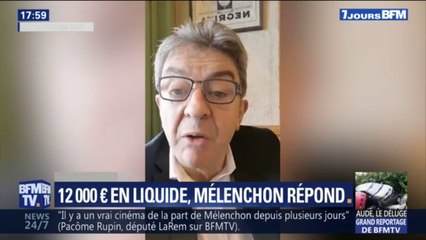 "Je ne sais pas de quoi il s'agit." Mélenchon répond aux 12.000€ trouvés en liquide chez un de ses proches
