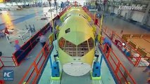 Time-lapse: Watch how China's C919 passenger jet is assembled.