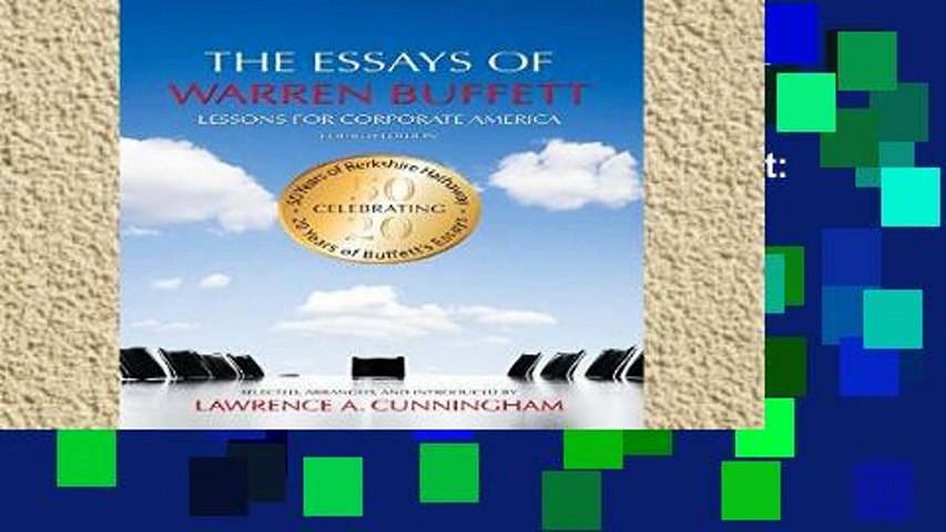 Best product  The Essays of Warren Buffett: Lessons for Corporate America