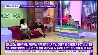 Raluca Moianu, în lacrimi! Prima apariție la TV a vedetei, după moartea soțului ei