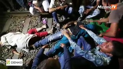 ရထားသံလမ္းေဘး ဘာသာေရး ပြဲေတာ္ က်င္းပေနတဲ့ လူအုပ္ကို ရထားတိုက္မိၿပီး လူေပါင္း ၅၀ ေက်ာ္ ေသဆုံး============သတင္းအျပည့္အစံု-