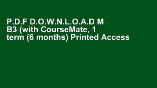 P.D.F D.O.W.N.L.O.A.D M B3 (with CourseMate, 1 term (6 months) Printed Access Card) [F.u.l.l Pages]