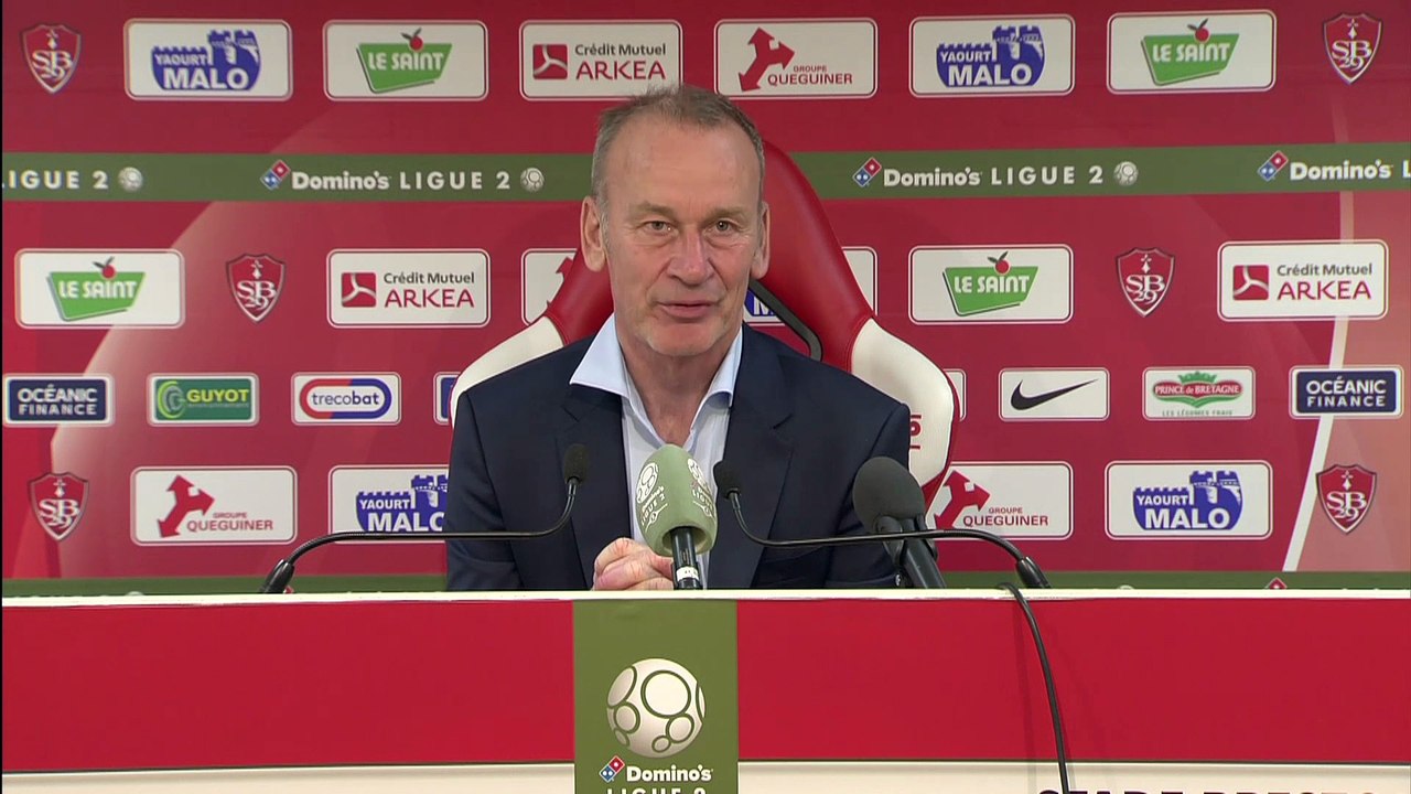 Réaction de Jean-Marc Furlan et Mickaël Landreau après Stade Brestois 29 - FC Lorient