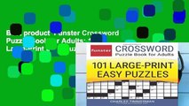 Best product  Funster Crossword Puzzle Book for Adults: 101 Large-Print Easy Puzzles