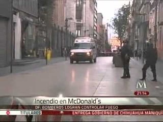 Se incendia McDonald's en el Centro Histórico