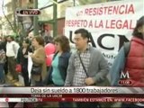 Bloquean trabajadores de la UACM avenida Eugenia ante falta de pago