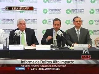 En "niveles insostenibles", delitos de alto impacto en el país: ONC