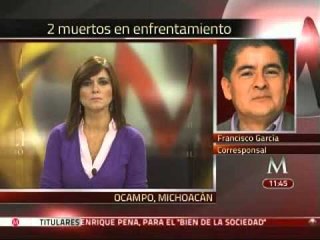 Se registra enfrentamiento en Michoacán; hay 2 muertos