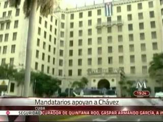 Mandatarios apoyan a Hugo Chavez; lo visitan en La Habana
