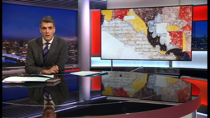 A giant mural that's not been seen for nearly a century is uncovered in Rome