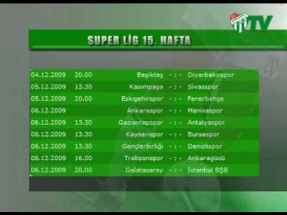 TSL 151617. Hafta Maç Programı Açıklandı. (23.1...