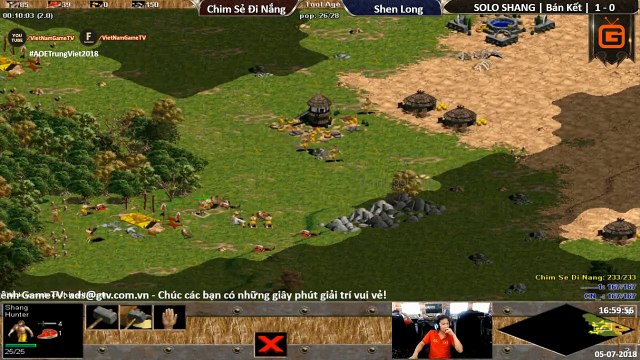 Chim sẻ đi nắng vs ShenLong - AOE Trung Việt 2018 - Solo Shang