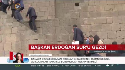 Cumhurbaşkanı Erdoğan Sur'u gezdi